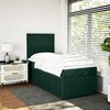 vidaXL Cama box spring con colch&oacute;n terciopelo verde oscuro 90x200 cm