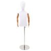 vidaXL Maniqu&iacute; Ajustable de 120-150 cm con Base Unisex PP Blanco