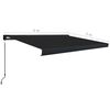 vidaXL Toldo de carrete manual gris antracita 400x300 cm