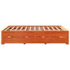 vidaXL Cama sin colch&oacute;n con cajones madera de pino marr&oacute;n 140x190 cm