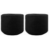 vidaXL Cuerda de Algod&oacute;n 2 uds. 2 mm 100 m Negro 100% Algod&oacute;n
