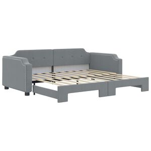 vidaXL Sof&aacute; cama nido tela gris claro 90x190 cm