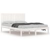 vidaXL Estructura de cama madera maciza blanca King Size 150x200 cm