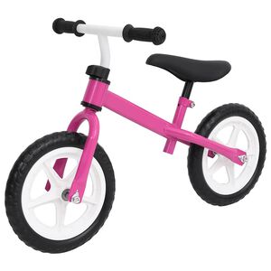 vidaXL Bicicleta sin pedales 9,5 pulgadas rosa