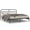 vidaXL Estructura cama sin colch&oacute;n con cabecero metal negro 183x213 cm