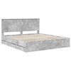vidaXL Estructura de cama Gris Concreto 180 x 200 cm Madera Ingenieril