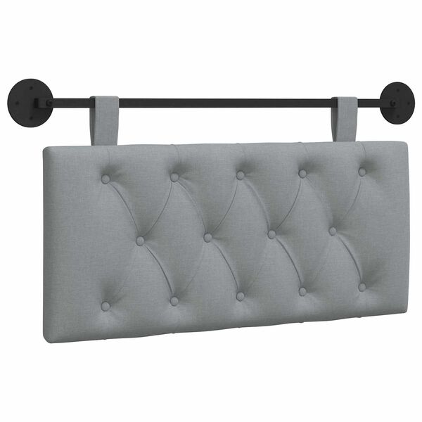 vidaXL Cabecera Colgante Gris Claro 100 x 55 x 7 cm tela