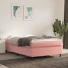 vidaXL Cama box spring con colchón terciopelo rosa 120x190 cm