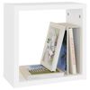 vidaXL Estantes cubo de pared 2 uds blanco y roble Sonoma 30x15x30 cm