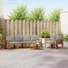 vidaXL Conjunto de sof&aacute;s de exterior 7 pcs Gris Natural y Claro