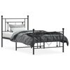 vidaXL Estructura cama sin colch&oacute;n con estribo metal negro 100x190 cm