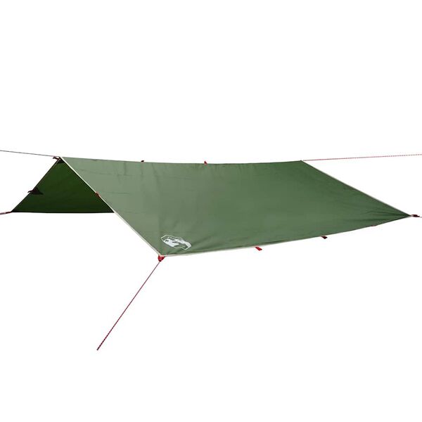 vidaXL Lona de camping impermeable verde 360x294 cm