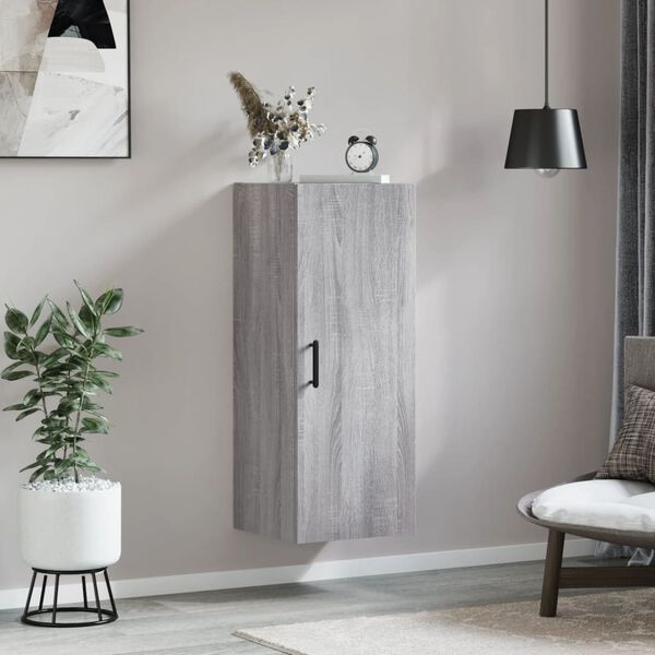 vidaXL Armario de pared gris Sonoma 34,5x34x90 cm