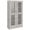 vidaXL Vitrina de madera contrachapada gris hormig&oacute;n 82,5x30,5x150cm