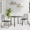 vidaXL Conjunto de Comedor de Jard&iacute;n 3 pcs Negro