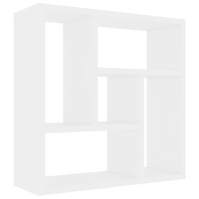 vidaXL Estantería de pared madera contrachapada blanco 45,1x16x45,1 cm