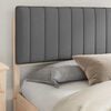 vidaXL Estructura de Cama con Cabecera Tapizada Gris oscuro