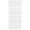 vidaXL Estor cebra blanco 115x200 cm tejido ancho 110,9 cm poli&eacute;ster