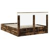 vidaXL Estructura de cama Roble ahumado 160 x 200 cm Madera Ingenieril