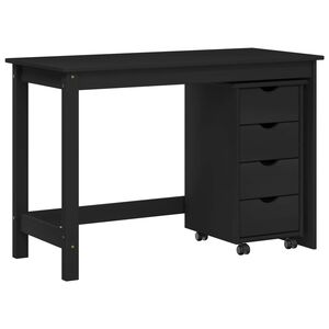 vidaXL Juego de escritorio y gabinete 2 uds. Negro