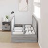 vidaXL Cama con almacenamiento Gris Sonoma 100 x 200 cm