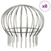 vidaXL Protector para Hojas de Canal&oacute;n 8 pcs Plateado 160 mm