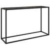 vidaXL Mesa consola vidrio templado negro 120x35x75 cm