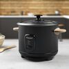 Bestron Olla arrocera con asas de bamb&uacute; ARC100BW 1 L 400 W negro