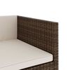 vidaXL Set muebles de jard&iacute;n 5 piezas y cojines rat&aacute;n sint&eacute;tico marr&oacute;n