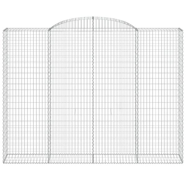 vidaXL Cestas de gaviones 3 uds forma de arco hierro 300x50x220/240 cm