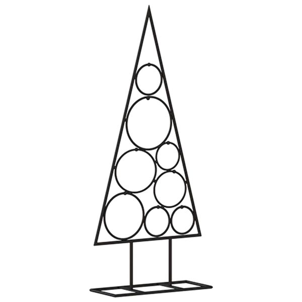 vidaXL &Aacute;rbol de Navidad para decoraci&oacute;n metal negro 60 cm