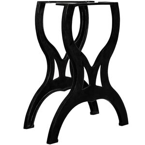 vidaXL Patas de mesa de comedor 2 uds estructura X hierro fundido