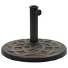 vidaXL Base de sombrilla redonda de poliresina bronce 11 kg