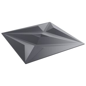 vidaXL Paneles de pared 12 uds. 50 x 50 cm Gris Estrella Espuma XPS