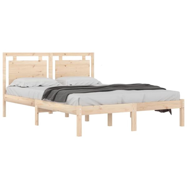 vidaXL Estructura de cama de madera maciza de pino 120x200 cm