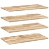 vidaXL Estantes flotantes 4 uds madera acacia sin tratar 80x40x2 cm