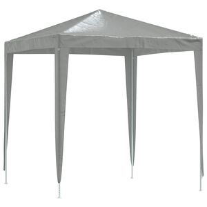 vidaXL Carpa de Fiesta 200 x 200 x 240 cm Gris Claro PE y acero