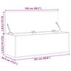 vidaXL Caja de almacenaje madera de ingeniería blanco 102x35x35 cm