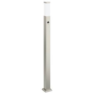 vidaXL Baliza luminosa con sensor de movimiento, 110 cm, acero inoxidable, IP44