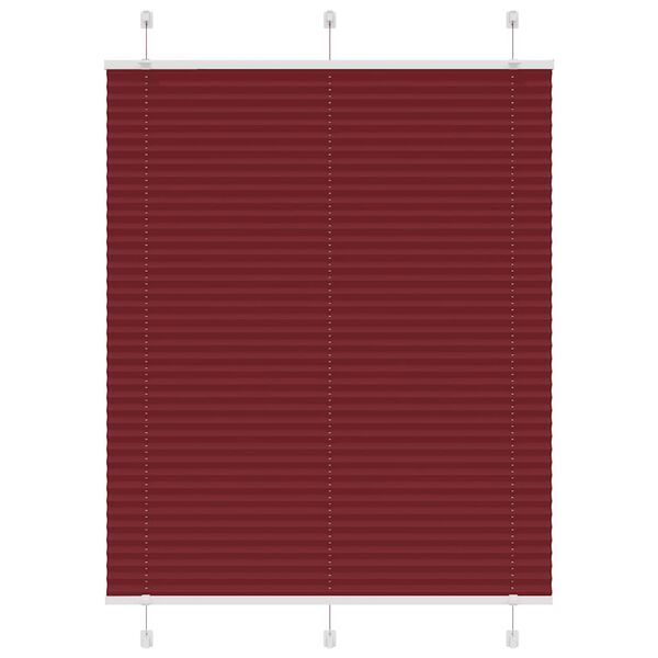 vidaXL Estor Plisado rojo burdeos 105x100 cm Tela Ancho 104,4 cm