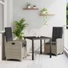 vidaXL Conjunto de Comedor de Jard&iacute;n 3 pcs Gris Claro rat&aacute;n sint&eacute;tico
