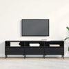 vidaXL Gabinete de TV con cajón Roble Negro 150 x 30 x 44,5 cm