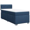 vidaXL Cama box spring con colch&oacute;n tela azul 90x190 cm
