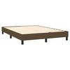 vidaXL Cama box spring con colch&oacute;n tela marr&oacute;n oscuro 140x190 cm