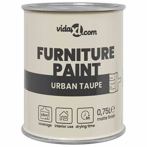 vidaXL Pintura para muebles Marr&oacute;n 0,75 L Impresi&oacute;n en pared