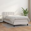 vidaXL Cama box spring con colch&oacute;n cuero sint&eacute;tico blanco 90x190 cm