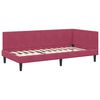 vidaXL Estructura de cama en esquina Rojo vino 100 cm x 200 cm