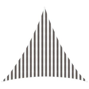 vidaXL Toldo Vela 3 x 3 x 3 m HDPE Triangular Gris claro y blanco.