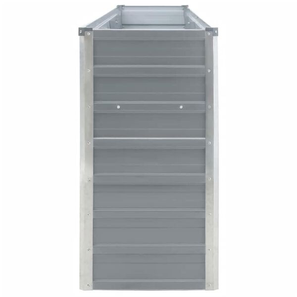 vidaXL Jardinera elevada acero galvanizado gris 320x40x77 cm
