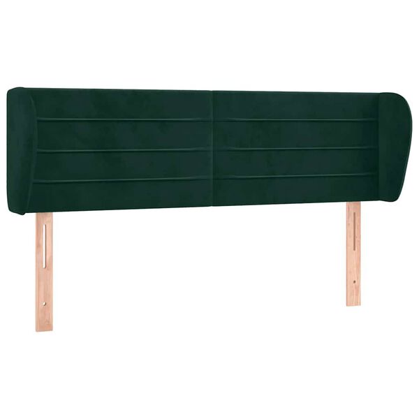 vidaXL Cabecero de terciopelo verde oscuro 147x23x78/88 cm